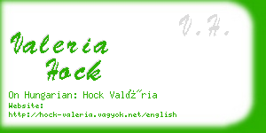 valeria hock business card